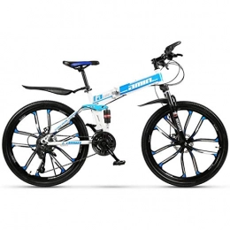 CNRRT Bike CNRRT Bicycle mountain bike 30-speed steel frame 26 inch 3 radiation wheel double suspension folding bicycle (Color : 15, Size : 30speed)