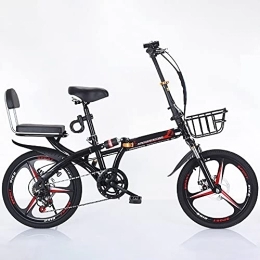 COKECO Folding Bike COKECO Foldable Bicycle 20 Inch 7-speed High-carbon Steel Frame Safety Mechanical Dual Disc Brakes Dual Shock Absorbers All-terrain Mountain Bikes Ultra-light And Portable