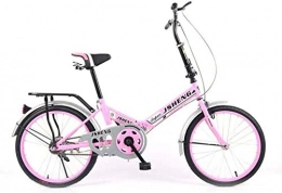 Generic Bike Comfort & Cruiser Bikes Kids' Bikes Lady Bicycle Folding Bike 20 Inches Wheels Disc Brakes Bicycle City Road Bike (Color : Green Size : 6 speed)-Single_speed_Red