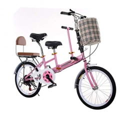 GUI Bike Comfortable bicycle 20-inch folding 7-speed parent-child bicycle portable with children bicycle women's double V-brake / disc brake shared load-bearing 150kg without tail frame
