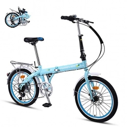 Bikettbd Bike Compact Folding Bike, 20 Inch Wheel, Double Disc Brake, Lightweight Folding Bicycle with Galvanized Hanger Great for City Riding and Commuting for Student Men and Women