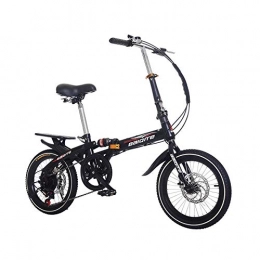 BLTR Folding Bike Convenient 16 inch 20 inch folding bike 7 speeds Disc Bike with disc bike Adult bicycle frame mini bicycle with basket Folding Bicycle kids (Color : Dark Khaki, Size : 7speed)