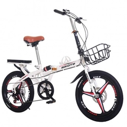 BLTR Folding Bike Convenient 16 inch 20 inch folding bike 7 speeds Disc Bike with disc bike Adult bicycle frame mini bicycle with basket Folding Bicycle kids (Color : Disc brake, Size : 7speed)