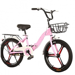 COUYY Bike COUYY Bicycle bicycle 16-inch, 20-inch folding bicycle, mountain variable speed bicycle student bike, Pink