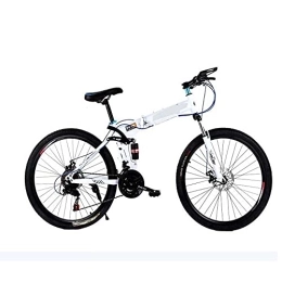 COUYY Folding Bike COUYY Bicycle high carbon steel adult variable speed mountain bike 26 inch double shock absorption cross-country road folding bike