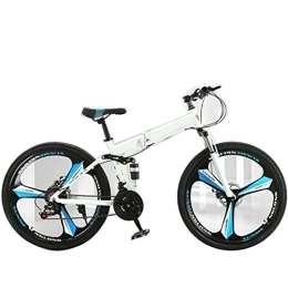 COUYY Bike COUYY Foldable variable speed one-wheel mountain bike 24 inch 26 inch male and female adult student bicycle road bike 21 speed, White, 24