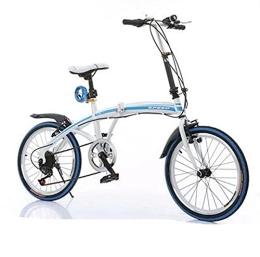 COUYY Folding Bike COUYY Folding bicycle 20 inch folding bicycle variable speed adult bicycle folding bicycle, Blue