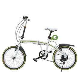 COUYY Bike COUYY Folding bicycle 20 inch folding bicycle variable speed adult bicycle folding bicycle, Green