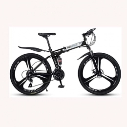 COUYY Folding Bike COUYY Folding mountain bike full suspension 21-speed variable speed with aluminum frame disc brakes men's and women's bicycles, 3knives