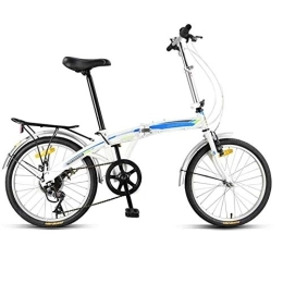COUYY Bike COUYY Folding system mountain folding bike, city folding bike, one size for men, women, children, suitable for all 7-speed gears, Blue