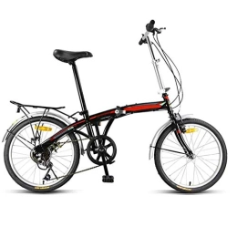 COUYY Bike COUYY Folding system mountain folding bike, city folding bike, one size for men, women, children, suitable for all 7-speed gears, Red