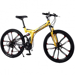 COUYY Bike COUYY Mountain bike 21 / 24 / 27 speed Folding Mountain Bicycle Double Dike Folding Mountain Bike Suitable for Adults 24 / 26 Inch, 21 speed, 24 inches