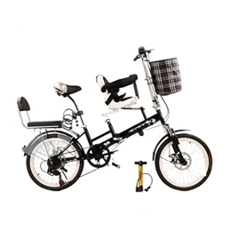 CSEDF-CRYP Folding Bike CSEDF-CRYP Shock-absorbing Urban Folding Bike, 20" 7-Speed Dual Disc Brake Light Commuter Bike, Unisex