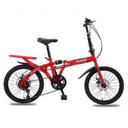 CXSMKP Bike CXSMKP 24Inch Folding Bike, 24 Speed Shimano Gears, 7001 Aviation Aluminum Alloy Frame, Foldable Compact Bicycle with Anti-Skid And Wear-Resistant Tire for Adults, Red, 16inch