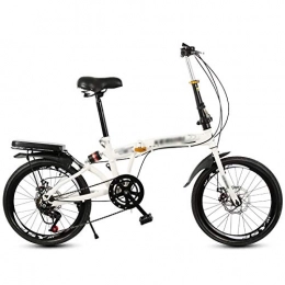 CXSMKP Bike CXSMKP Folding Mountain Bike 20-Inch Wheel, Shock Absorber Design, 6 Speed, Double Disc Brake Full Suspension Anti-Slip Foldable Bikes for Youths And Adults