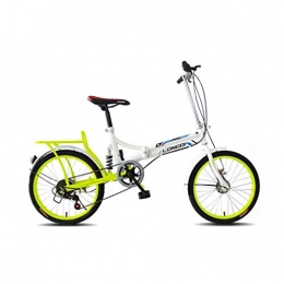 CYSHAKE Folding Bike CYSHAKE Folding Bicycle Adult 20 Inch Ultra Light PortableSmall Kid Students Single Speed Shock Absorber Bicycle Commuter Style Comfort Bikes (Color : Green)