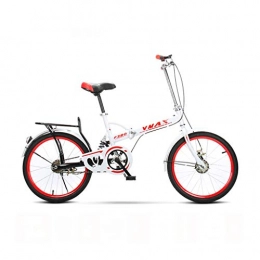 CYSHAKE Folding Bike CYSHAKE Folding City Bike Bicycle Children Ultra Light Portable Men and Women Adults Single Speed Shock Absorber Bicycle Student Bicycle 20 Inch Comfort Bikes (Color : Red)