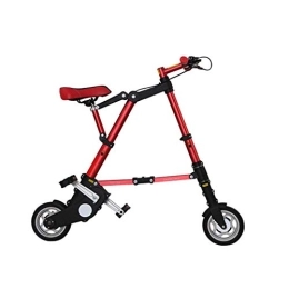 D&XQX Folding Bike D&XQX 18 Inches Single Speed Adult Folding Bike Damping Student Car Children's Bicycle Student Bicycle, Red