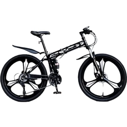 DADHI  DADHI Folding Mountain Bike - Men's Variable-Speed Bike for Teens, 26" / 27.5" Wheels - 24 / 27 / 30 Speeds - Off-Road - Light and Foldable (Black 26inch)