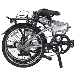 Dahon Bike Dahon Mariner D8 Folding Bike, Lightweight Aluminum Frame; 8-Speed Gears; 20” Foldable Bicycle for Adults, Silver