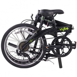 Dahon Folding Bike DAHON VYBE D7 Folding Bike, Lightweight Aluminum Frame; 7-Speed Dahon Gears; 20” Foldable Bicycle for Adults, Black