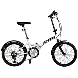 Dallingridge Freedom Folding Commuter Bicycle, 20" Wheel, 6 Speed - White/Black