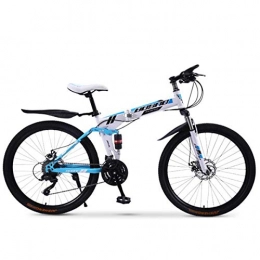 Dapang Folding Bike Dapang Full Dual-Suspension Mountain Bike, Featuring Steel Frame and 26-Inch Wheels with Mechanical Disc Brakes, 24-Speed Shimano Drivetrain, in Multiple Colors, 1, 21speed