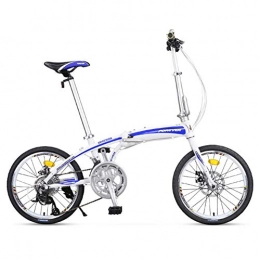 DBSCD Folding Bike DBSCD Adults Folding Bicycles, Foldable Bikes Lightweight Portable Men And Women 16 Speed Foldable Bicycle
