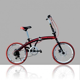 DBSCD Folding Bike DBSCD Adults folding bicycles, Student folding bicycles U8 Men and women Foldable bikes-Red A 20inch