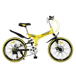 DBSCD Folding Bike DBSCD Mountain Folding Bikes, Adults Folding Bicycles Student Youth Ultra Light Portable 7 Speed Shimano Soft Tail Foldable Bikes