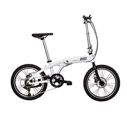 Dbtxwd Bike Dbtxwd Unisex Adult And Student Folding Bike, Folding City Bike Foldable Bicycle, Ideal for The City And Daily Journeys, 20 Inch Wheels, White