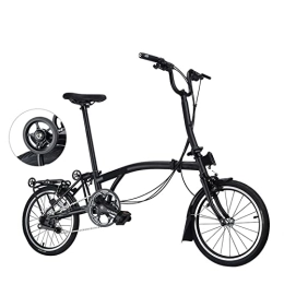  Folding Bike ddzxc Electric Bicycles Three-Stage Folding Bike Portable Exercise Bike Outdoor Travel 9 Speed Bike Adult Bicycle Bicycle (Black)