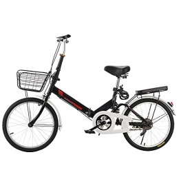 DEMAXIYA Mountain Bike Folding Black Bike Shock Absorbing, With Back Seat And Basket, Variable Speed Bicycle, Lightweight And Stylish