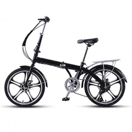 DFKDGL Bike DFKDGL 20 Inch Compact Bike Bicycle Aluminum Car Circle Womens Bike Lightweight Foldable Bicycle Variable 7-Speed Folding Bicycle Travel Folding Bicycle For Travel Go Working (Color : Black) Unicyc