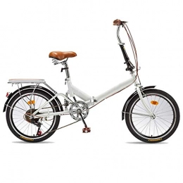 DFKDGL Folding Bike DFKDGL 6 Speed Folding Bike, Womens BikeVariable 20in Wheel, Ultra-light Adult Portable Bicycle, For Comfort Seat Height Adjustable For Beginner Women, Men, Adults, Youth (Color : B1, Size : 20in)