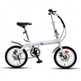 DFKDGL Folding Bike DFKDGL Commuter Lightweight Folding Bike, Folded Within 15 Seconds, 16inch Wheel / 20inch Wheel Compact Bike Bicycle For Students, Adults, Men, womens Travel Bike (Color : Black, Size : 16 inch) Unicycle