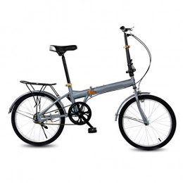 DFKDGL Folding Bike DFKDGL Womens Bike Folding Bicycle Female For Work Young 20-inch Portable Cruiser Bike Variable Speed Travel Student Car Bicycling Male Comfort Bikes (Color : Gray-1, Size : 20 inches) Unicycle