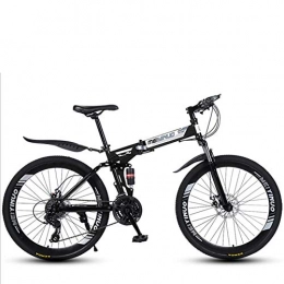 DGAGD Folding Bike DGAGD 26 inch shock absorption variable speed folding adult bicycle mountain bike forty wheels-black_27 speed