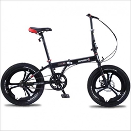 DGAGD Bike DGAGD Folding Bicycle 20 Inch Lightweight Adult Bicycle Super Light Portable Student Bicycle-Black