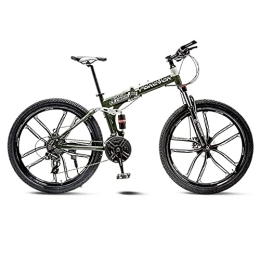 DGHJK Bike DGHJK Full Suspension Adult Mountain Bikes with Disc Brakes, MTB Bikes for Men Women Intermediate to Advanced, 24in Folding Bike Mountain Bike