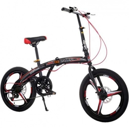 DGPOAD Bike DGPOAD City Bike Unisex Folding Mountain Bicycle Adults Mini Lightweight For Men Women Ladies Teens With Adjustable Seat, 7 speed - 20 Inch Wheels / Black