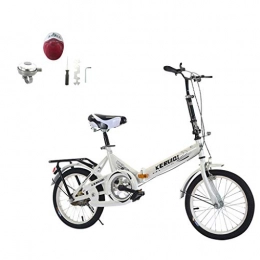 Dnliuw 20 Inch Mini Folding Speed Bike, Student Lightweight Small Portable Bicycle, Adult Women Men Travel Outdoor Shock Absorption Bicycle Adjustable Damping Bike