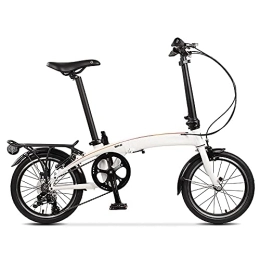 DODOBD Folding Bike DODOBD 16 Inch 3 Speed Folding Bike, Lightweight Alloy City Bicycle， Commuting Bike with Fender and Rear Rack for Men and Women， Folding Casual Bicycle, Damping Bicycle