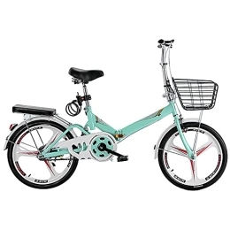 DODOBD Bike DODOBD 20 Inch Folding City Bike Bicycle for adults, Lightweight Alloy Folding Bicycle City Commuter Variable Speed Bike, Foldable Urban Bicycle Cruiser with Quick-Fold System