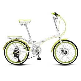 DODOBD Folding Bike DODOBD Folding Bicycle, 20 Inch Bikes for Adults, Carbon Steel Foldable Bicycle Small Unisex Folding Bicycle 7-Speed Variable Speed, Adult Portable Bicycle City Bicycle