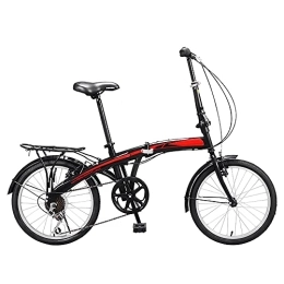 DODOBD Bike DODOBD Folding Bike City Bicycle, Shimano 7 Derailleur Gears, Folding System, 20 inch Foldable Bicycles Portable Lightweight City Travel Exercise for Adults Men Women
