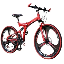 DORALO Bike DORALO Foldable 21-Speed Mountain Bike, Dual Disc Brakes, Bicycle Variable Speed Portable City Bicycle Adult Student, Racing Outdoor Cycling Suitable for Height 150-170CM, 24 Inches