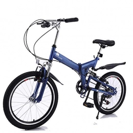 DPGPLP Bike DPGPLP 20-Inch Folding Speed Bicycle - Adult Folding Bicycle - Free Installation Folding Speed Mountain Bike Adult Car, Blue