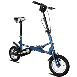 DPGPLP Bike DPGPLP Folding Bicycle-Folding Car 12 Inch V Brake Speed Bicycle Male And Female Children Bicycle Mini Folding Bicycle Metro Bus Portable Bicycle, Blue