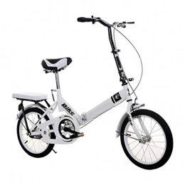 DQWGSS Folding Bike DQWGSS Adults Folding Bike Lightweight Mini Adjustable Seat and Handlebar with Safety Brakes Road Bike for Men Women Kids, White, Ordinary